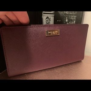Kate spade maroon wallet new w/care card